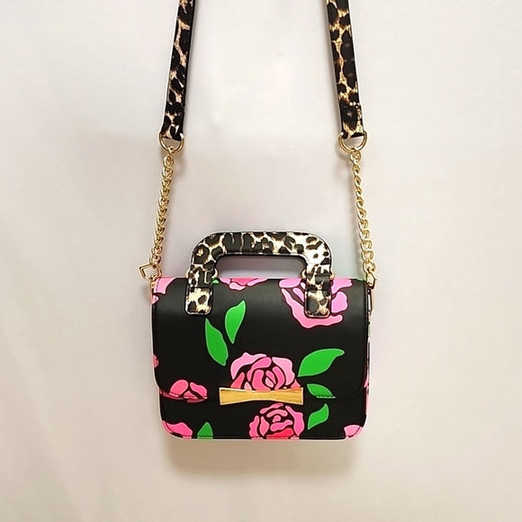 Betsey Johnson Handbags - Betsey Johnson Floral Sachel Crossbody Bag